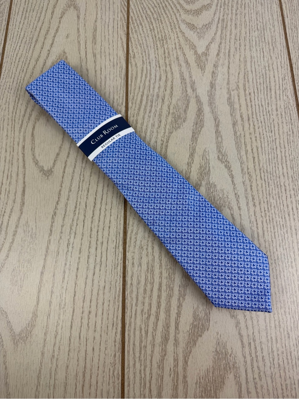 940 Club Room Men's Tie Davie Fish 425 Cadet Blue $55 Polyester